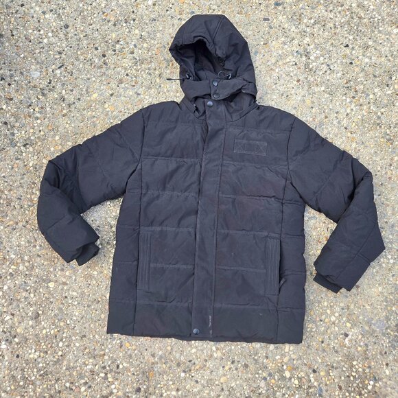 ❄️Wantdo Men's Puffer Coat Insulated Windproof Winter Jacket with Fixed Hood Bla - Picture 1 of 12